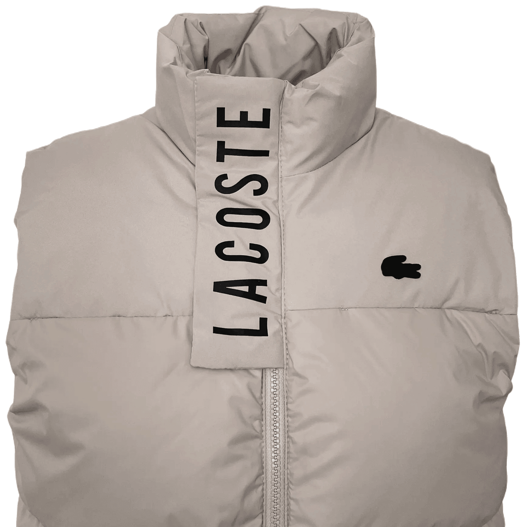 Lacoste Men Body Warmer Vest In Beige
