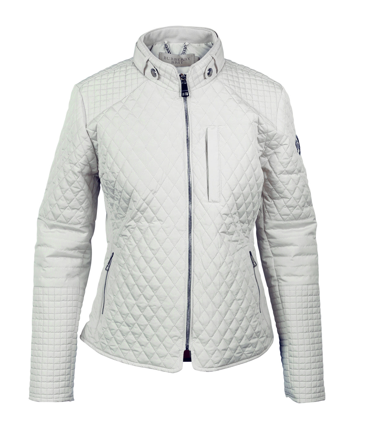 Burberry Brit Women’s Diamond Quilted Jacket in Ivory