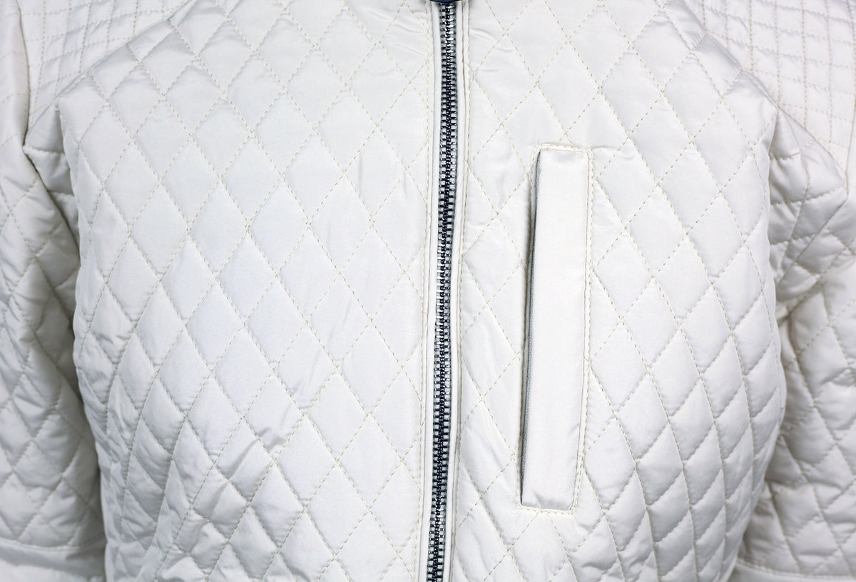 Burberry Brit Women’s Diamond Quilted Jacket in Ivory